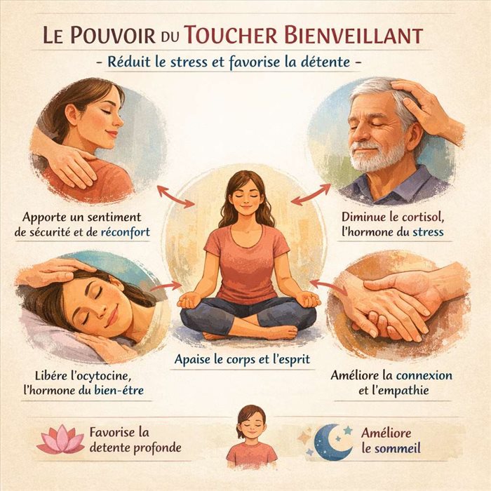 Toucher bienveillant et relaxation : comment apaiser corps et esprit ?