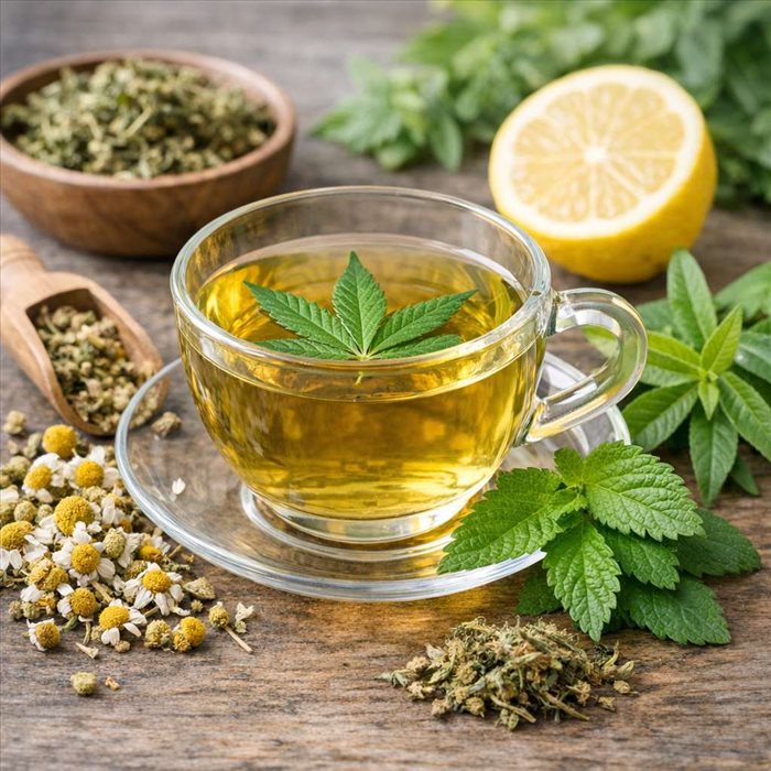 Infusion au chanvre : camomille, verveine et mélisse | Guide
